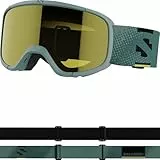 Salomon LUMI ACCESS gafas para niños, gafas de esquí y snowboard antivaho para trail running y deportes outdoor, Black/Tonic Orange