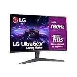 LG 24GS50F-B - Monitor Ultragear, 24', Panel VA: (1920 x 1080), 16:9, 180 Hz, 1 ms, Tecnología AMD FreeSync, HDR10, Black Stabilizer, Color Morado Grisáceo