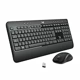 Logitech MK540 Advanced Combo Teclado y Ratón Inalámbrico para Windows, Receptor USB unificador de 2,4 GHz, Botones Multimedia, Batería de 3 años de duración, PC, Portátil, QWERTY Español - Negro