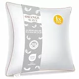 Orange Wave Almohada 60x60cm – Cojín de Lujo de Naturales, Comodidad Suave y Ergonómica para un Soporte Noches Placenteras