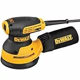 DEWALT Lijadora Rotorbital 280W Ø125mm, 8,000-12,000 OPM, Motor Velocidad Variable, Diseño Compacto, Baja Vibración para Uso Prolongado, DWE6423-QS