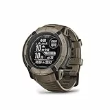 Garmin Instinct 2X Solar Tactical, Reloj Inteligente con GPS Resistente al Agua, Carga Solar, Funciones Tacticas y Deportivas, Pulsioximetría, Notificaciones del Smartphone, Marrón