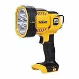 DEWALT DCL043-XJ - Linterna Luz LED XR 18V, 1.000 lúmenes, Sin Cable, Recargable, Alcance 400 metros de distancia, Hasts 10h de Autonomía, Sin Cargador/batería