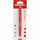Kores | Bolígrafo Borrable Rojo BG5 | Tinta Gel | Punta 0,7mm | Retráctil | Grip Ergonómico | No Mancha | No Daña Papel | No Deja Restos de Goma | Perfecto Material Escolar y de Oficina