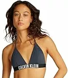 Calvin Klein Top de Bikini Mujer Triangel Neckholder, Azul (India Ink), M