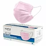 HIBRON 50 Mascarillas Rosas Desechables Homologadas CWA 17553: 2020 con Método de Ensayo BFE: EN14683:2019 en España, BFE  99%