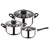 San Ignacio SG-8050 - Batería de Cocina, Acero Inoxidable, Plateado, 3 cuerpos