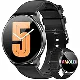 Blackview Smartwatch, Llamadas Bluetooth, Pantalla AMOLED de 1.43 Pulgadas, SpO2/Pulsómetro/Monitor de Sueño, Reloj Inteligente Hombre Mujer 100+ Modos Deportivos, Whatsapp Mensaje, Android & iOS