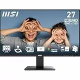 MSI Pro MP273U Monitor Profesional UHMSI Pro MP273U UHD de 27', Panel IPS 4K 3840 x 2160, Pip/PBP, 60Hz, 300 nits, Anti-Glare, Altavoces Integrados, Inclinación Ajustable, HDMI 2.0b, DP (1.4a), Negro