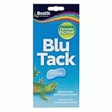 BOSTIK Blu Tack Original Azul, Formato Escolar, Masilla Adhesiva, Moldeable y Reutilizable, Fijación de Objetos, Limpia, Segura y Fácil de Usar, Sustituye Chinchetas y Cintas Adhesivas, Sobre 90 g