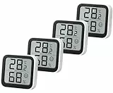NOKLEAD Termómetro Medidor de Humedad Interior Mini Higrómetro Monitor Dispositivo de medición de Temperatura Ambiente con Icono de Cara Indicador de Comodidad Interruptor ℃/℉(4)