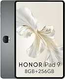 HONOR Pad 9 8GB 256GB Tablet, 12.1 Pulgadas 120Hz 2.5K Fullview Display, Snapdragon 6 Gen 1, 8 Altavoces, Cuerpo de Metal, Android 13, Google Service WiFi Tablet, Gris