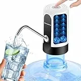 Dispensador de Agua eléctrico USB-C con 2 adaptadores, Bomba dosificadora automática para extraer Agua fría de jarras y Botellas, Universal, 1200 mah Recargable, Camping, Escuela, Oficina