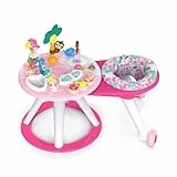 Bright Starts, Around We Go Tropic Coral 2-in-1 Spielstation & Lauflernwagen, Spieletisch mit Lichtern & Musik, 10 Aktivität Spielzeug, motorische Entwicklung, rosa, ab 6 Monaten