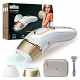 Braun Silk-expert Pro 5 Depiladora Mujer/Hombre Luz Pulsada IPL + Maquinilla de Afeitar Venus, Alternativa a la Depilación Láser en Casa, PL 5157, Blanca/Dorada