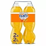 Fanta Naranja, Zero Azúcares Añadidos, Pack 2 Botellas de 2L