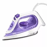 Braun Texstyle 3 SI3042VI - Plancha para la Ropa de Vapor de 2350W con Suela Bidireccional 3D Superceramic, Vapor 160 gr/min, Déposito de 270ml, Color Violeta