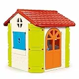 FEBER - Feber-House, Casa de Jardín para Niños, Colores Cálidos Azul, Rojo, Naranja y Verde, Resistente y Segura, Casita Infantil para Juegos de Exterior, 2 a 6 años, Famosa(800013950), Versión actual