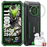 Blackview BV6200 Plus Movil Irrompible 24GB+256GB(TF 2TB), 11000mAh, 90Hz 6,56' HD+, Cámara AI, 98dB Altavoz, Dual 4G SIM/NFC/OTG/GPS/Fingerprint/Octa-Core Movil Rugerizado Android 14