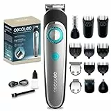 Cecotec Barbero Recortabarba a Batería Precisioncare Multigrooming Trimmer 6 En 1. Peines 3-20 Mm, Base de Almacenamiento, Afeitado Corporal, Resistencia Ipx7, Autonomía 60 Min, Carga Rápida