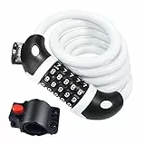 REHKITTZ Candado Bicicleta Cadena Bici Combinacion 5 Dígitos 120cm/12mm Largo Candados Antirrobo Bicicletas Seguridad para MTB Patinete Carretilla