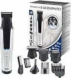 Remington Recortador de Barba y Cortapelos, 9 Accesorios, Inalámbrico, Revestimiento de Grafito, para vello facial, corporal y nariz, gris/negro