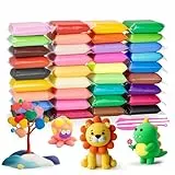 36 Colores Pasta Modelar Secado al Aire, Arcilla Polimérica, Foamy Moldeable, air dry clay, Plastilina Secado al Aire para Niños, Regalo Creativo para Niños y Niñas de 3 a 12 Años