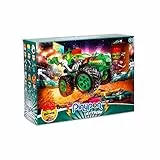 Pinypon Action - Big Foot, Set de Juguete con Coche de Carreras Todoterreno, Ruedas con amortiguadores, un muñeco Pinypon piloto y Accesorios, para niños Desde 4 años de Edad, Famosa (700017051)