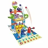 VTech - Marble Rush Juegos de competición, Juguete de construcción, Circuito de canicas, 62 Piezas, 12 canicas, 1 tapete de Juego de Doble Cara y 6 fichas, Regalo niños +4 años, Contenido Español