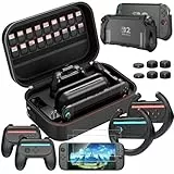 HEYSTOP Funda para Nintendo Switch 2 Paquete de Accesorios con Carcasa Protectora para Switch 2 Película Templada para Switch 2,Volante de Carreras y Funda de Joycon para El Mando de Nintendo Switch 2