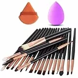 PARENCE.- Set de Maquillaje de 22 Piezas - 20 Brochas de Maquillaje de 14 Cm Aprox, 1 Esponja Blender, 1 Puff para Polvo - Maquillaje, Set Completo, Versátil