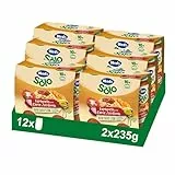 Hero Baby - Tarritos de Trocitos de Espaguetis con Carne y Verduras, Alimento Infantil en Tarritos para Bebés a Partir de 10 Meses, Sin Aceite de Palma y Almidón - 12 x 235 g