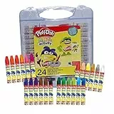 Play Doh, Ceras Blandas de 24 Colores Variados Para Niños, Material Escolar para Colorear (CyP Brands)