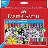 Faber-Castell 111260 - Estuche Soporte de Cartón con 60 Lápices de Colores - Multicolor