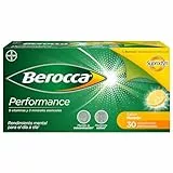 Berocca Performance Complejo de Vitaminas y Minerales Sin Cafeína, Contribuye al Rendimiento Mental y Físico, Sabor Naranja, 30 Comprimidos Efervescentes