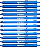 Amazon Basics Bolígrafo de punta de bola retráctil, Azul, 12 unidades