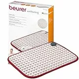 Beurer HK Comfort Almohadilla eléctrica, esterilla térmica con calentamiento ultrarápido y apagado automático 90 minutos, 3 niveles, display iluminado, 44 x 33 cm