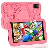 SUMTAB Newest Tablet Niños 7 Pulgadas, Android Tablet，8GB RAM 64GB ROM (mpliable 256 GB), GMS Certified, Pantalla IPS HD, Control Parental, Tableta educativa para niños con Funda EV(Rosa)