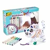 CRAYOLA Washimals Jumbo Pets - Big Jenny, la Gatita a Cuidar, Colorear, Lavar y Recrear, Set con 5 rotuladores Lavables, Regalo para Niños a Partir de 3 años, 74-7518