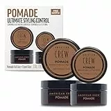 American Crew Pomade Duo Pack, Cera para el Pelo de Hombre, Alta Fijación, Fuerte y Duradera, Aporta Definición y Brillo, Acabado Flexible, Para Cabellos de Cualquier Longitud - 85 g