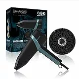 REVAMP Progloss Quad Ionic 3800 - Secador de pelo ligero y portátil con concentrador y accesorio voluminizador, impregnado con aceites súper suaves para un brillo mejorado de salón de belleza,