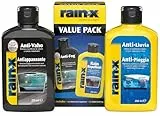 Rain-X Pack Tratamiento Antilluvia Parabrisas y Antivaho Coche Interior Parabrisas y Ventanas, Apto para Cristales Baño, 200 ml