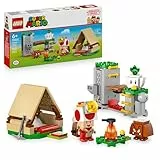 LEGO Super Mario De Acampada con el Capitán Toad - Juego Interactivo con 3 Figuras Inc. Goomba - Tienda de Campaña y Puente Que Se Derrumba - Regalo Gamer para Niños y Niñas de 6+ Años 72040