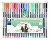 Staedtler-334 ST Estuche con 20 rotuladores, Multicolor, (334 SB20)