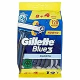 Gillette Maquinilla de afeitar para hombre desechable, maquinilla de afeitar de 3 cuchillas con cabezal oscilante de 40° y tira lubricante Lubrastrip con tecnología Comfortgel