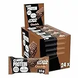 Barritas de Proteínas, Corny Protein,Crunch & Cream Chocolate,13,5 gr de Proteínas, 0% Azúcares Añadidos, Ayudan al Desarrollo y Recuperación de la Masa Muscular-Pack 24 Taste the Power