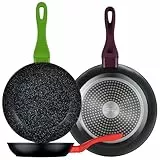 Set 3pc sartenes 20/24/28 aluminio forjado, inducción, colección Jolie