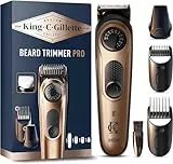 King C. Gillette Recortadora de barba Pro con rueda de precisión para 40 longitudes de barba para hombre