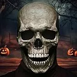 ZQEJEFD Máscara de Calavera de Halloween con Mandíbula Móvil, Máscaras de Halloween, Máscara Espeluznante de Calavera de Halloweens de Cabeza Completa, Decoración de Halloweens para Cosplay, Carnaval