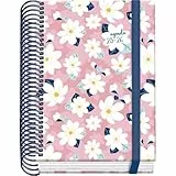 Dohe - Agenda Escolar 2025 2026 - Día Página, Tamaño A6 (12x17 cm), Español e Inglés, Septiembre a Junio, Cierre de Espiral y Goma, Tapa Dura, 4 Páginas de Pegatinas - PRIME Camomille